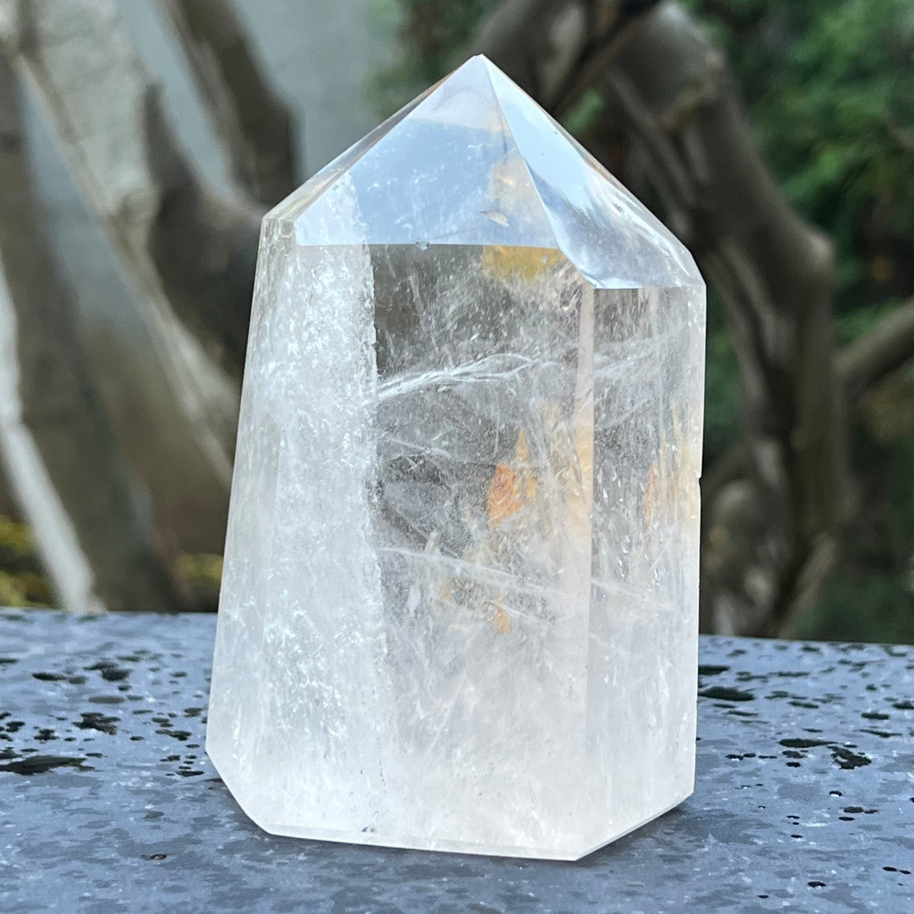 Obelisc / varf / generator cristal de stanca / cuart incolor AF4 model 3, druzy.ro, cristale 4