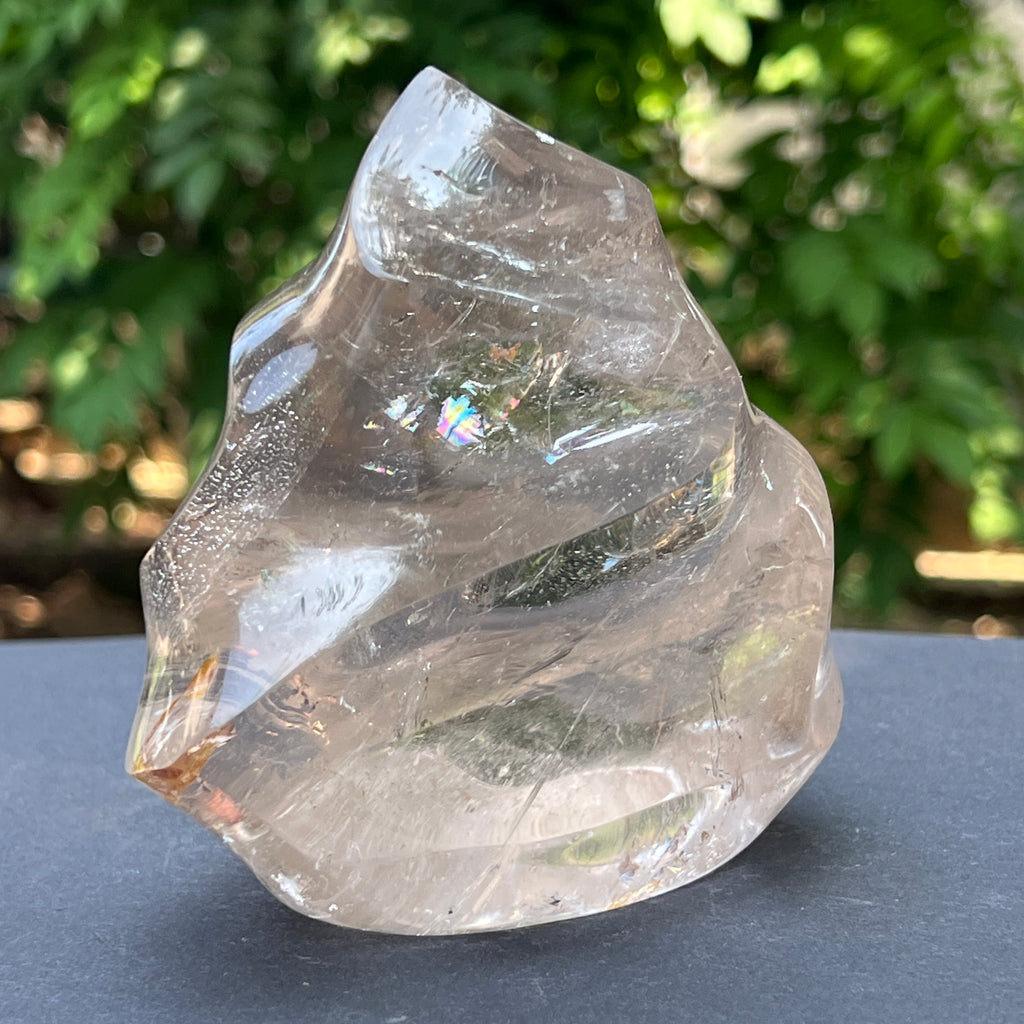 Sculptura din cuart de stanca/cristal incolor forma flacara m1, pietre semipretioase - druzy.ro 7 