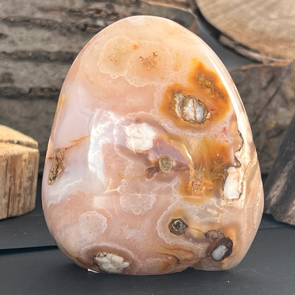 Agat coral floare din Madagascar model 17, pietre semipretioase - druzy.ro 1 