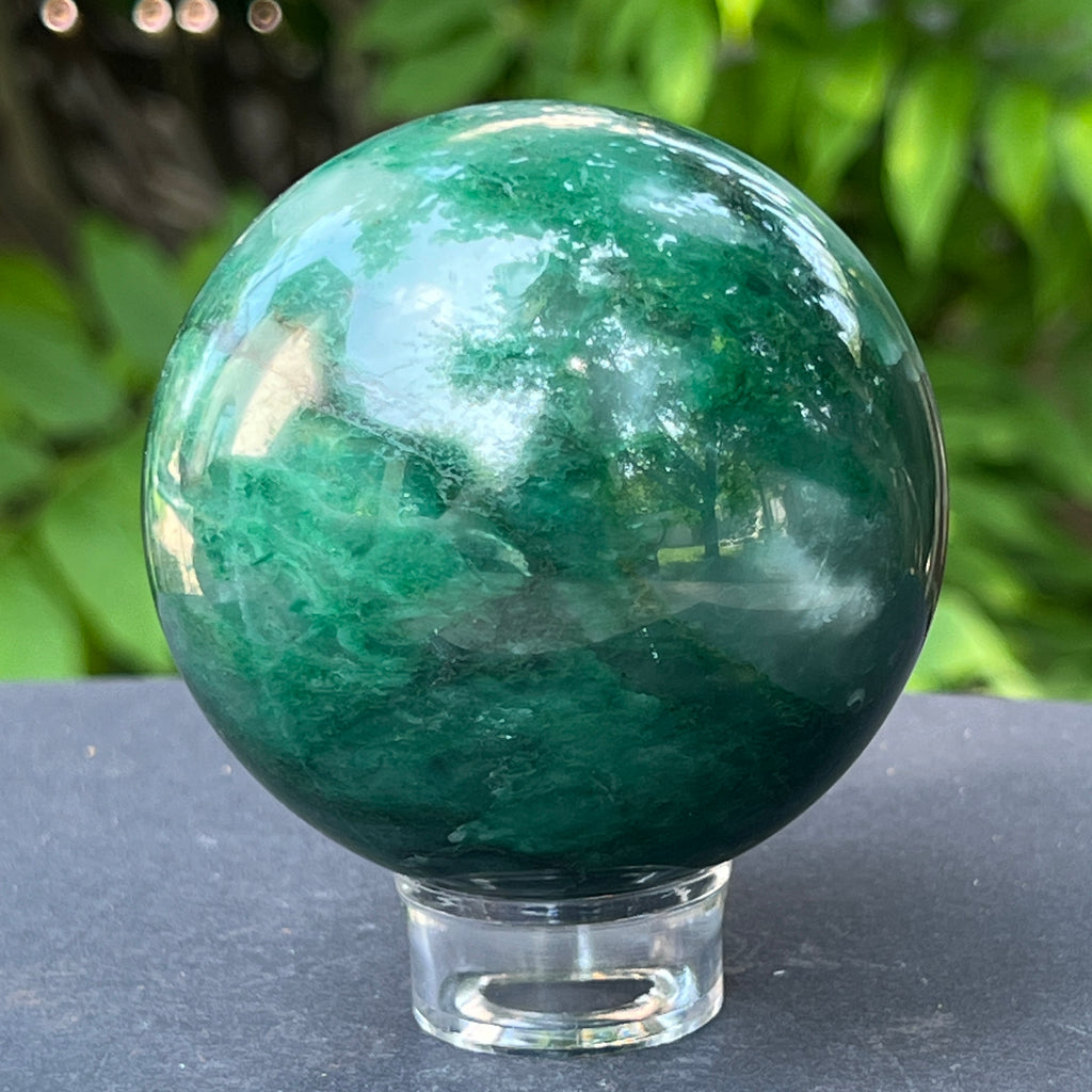 Sfera jad verde m2, pietre semipretioase - druzy.ro 1 
