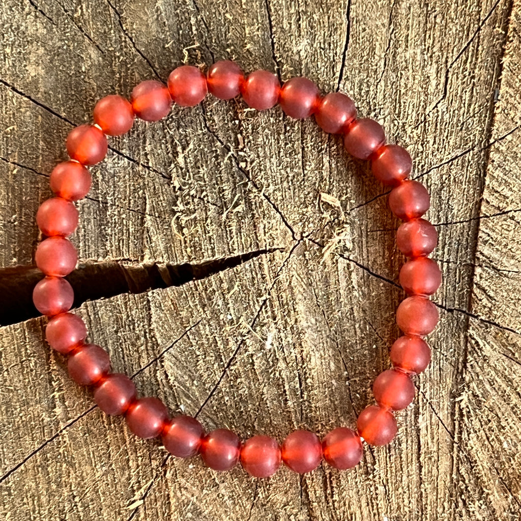 Bratara carneol mat 6 mm, pietre semipretioase - druzy.ro 4 