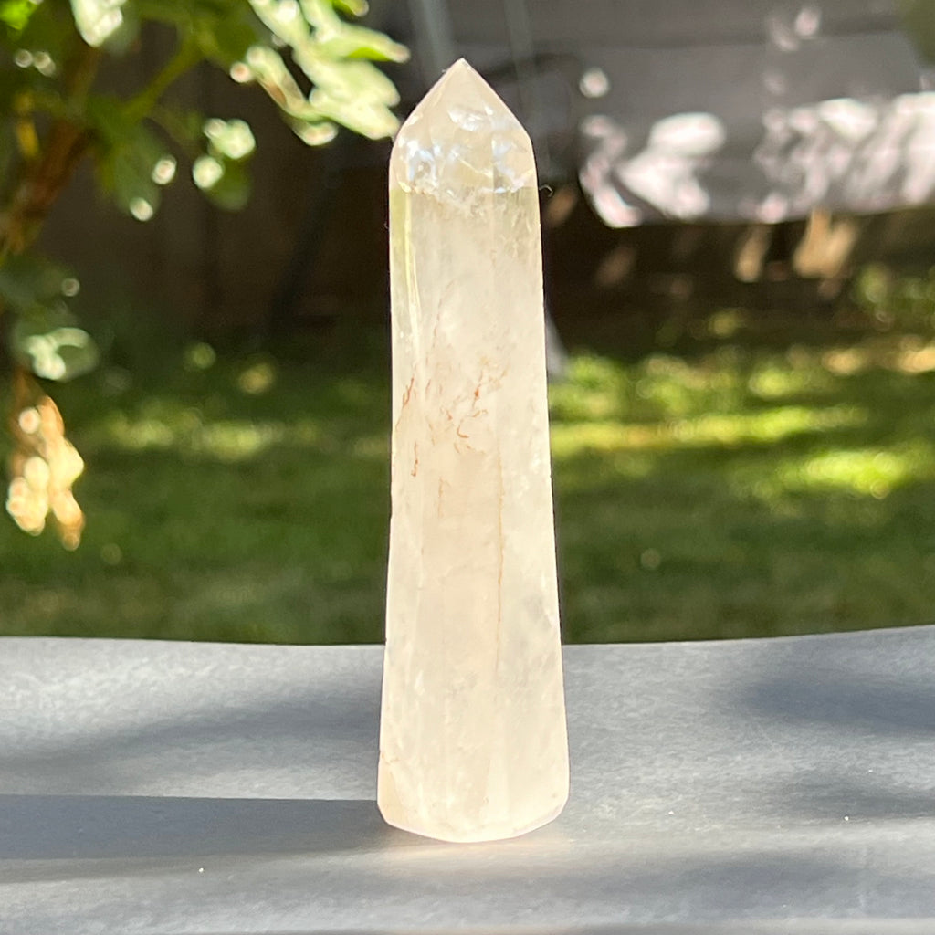 Obelisc/varf/generator cristal de stanca/cuart incolor Africa Af5/ m8, druzy.ro, cristale 4