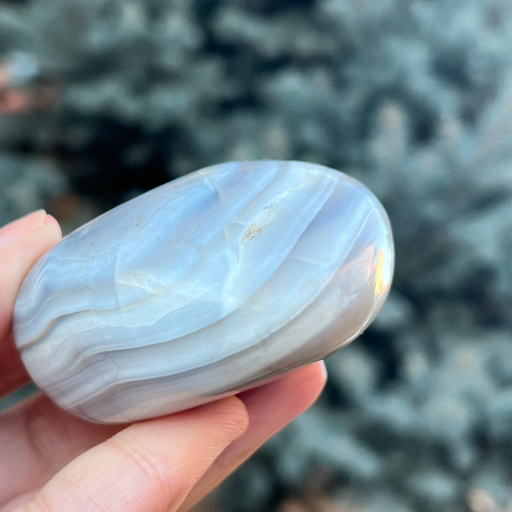 Agat de Botswana palm stone m9A, druzy.ro, cristale 2