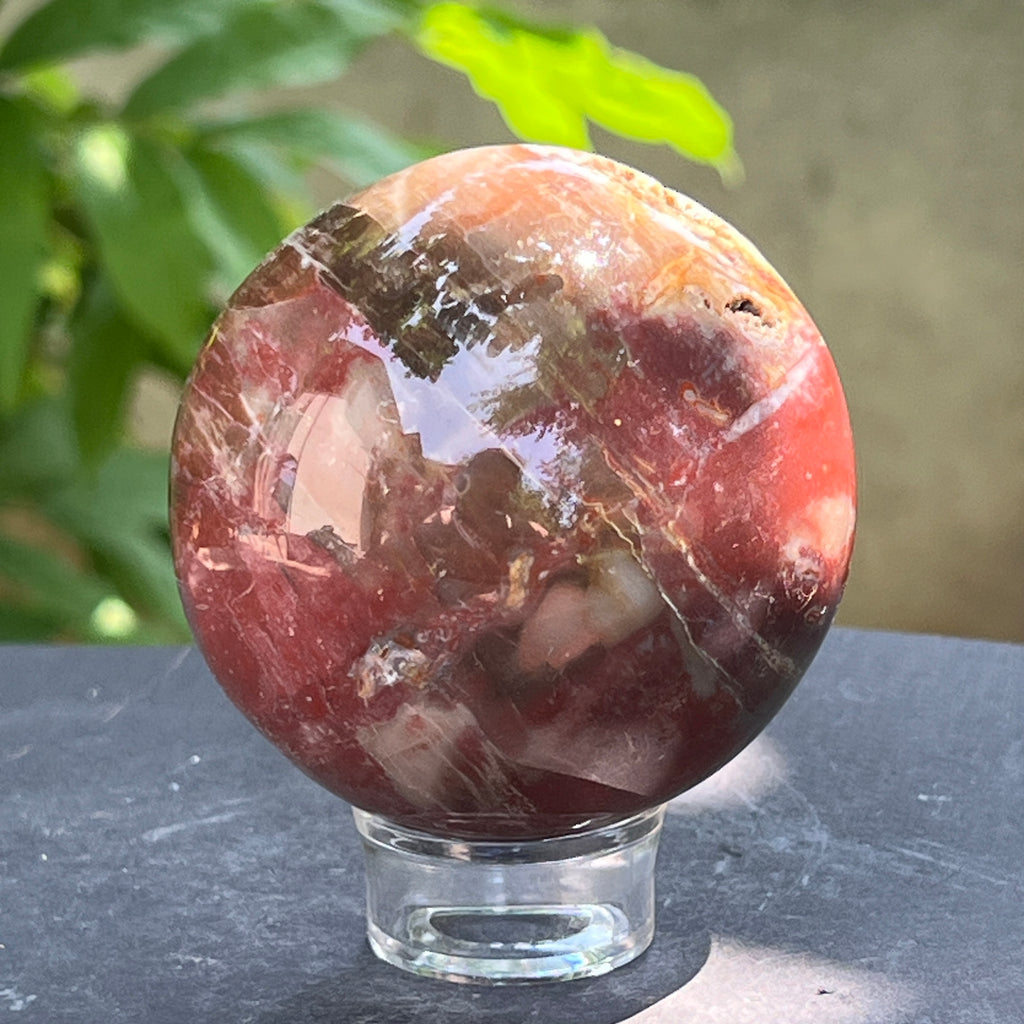 Sfera lemn pietrificat | Model 4, pietre semipretioase - druzy.ro 2 