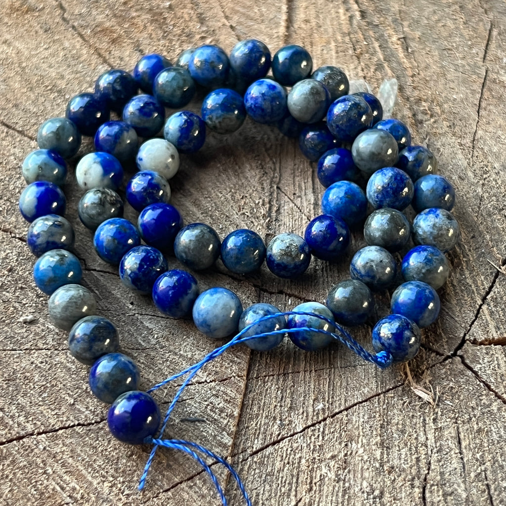 Sirag margele pietre semipretioase sfere LAPIS LAZULI, pietre semipretioase - druzy.ro 1 
