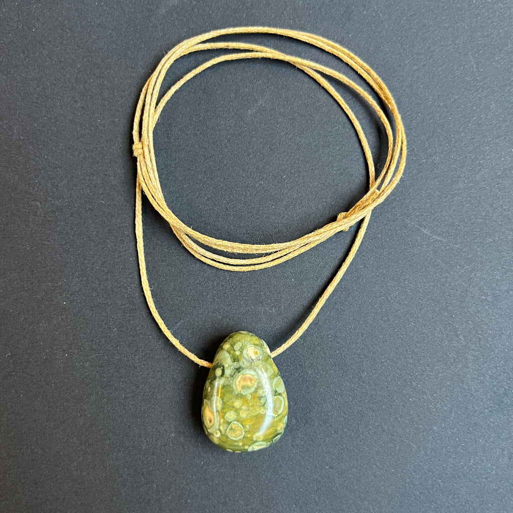 Colier pandantiv riolit DROP, pietre semipretioase - druzy.ro 3 