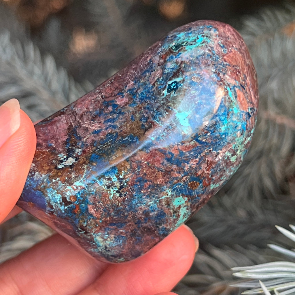 Forma libera/palmstone Shattuckite m1, pietre semipretioase - druzy.ro 7 
