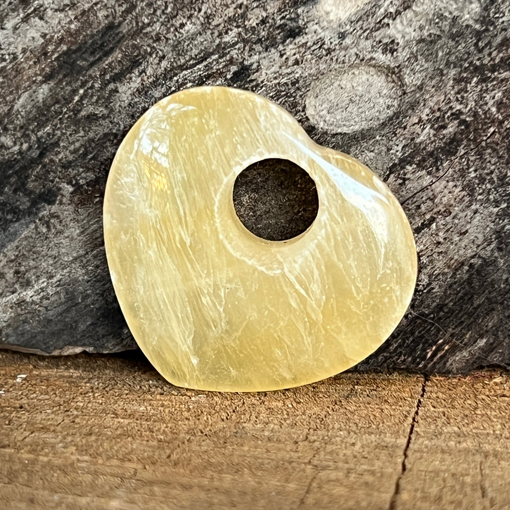 Pandantiv piatra pi donut inima lemonit, pietre semipretioase - druzy.ro 2 