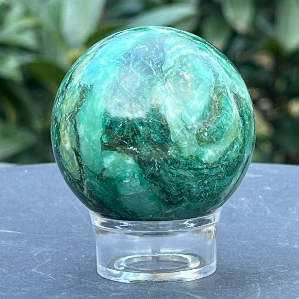 Sfera jad verde nefrit Africa model 1, pietre semipretioase - druzy.ro 6 