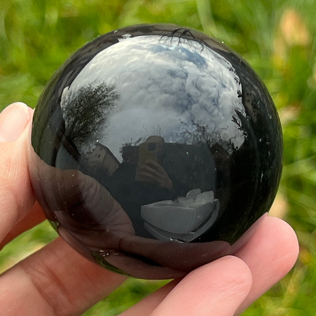 Sfera obsidian model 3, pietre semipretioase - druzy.ro 4 