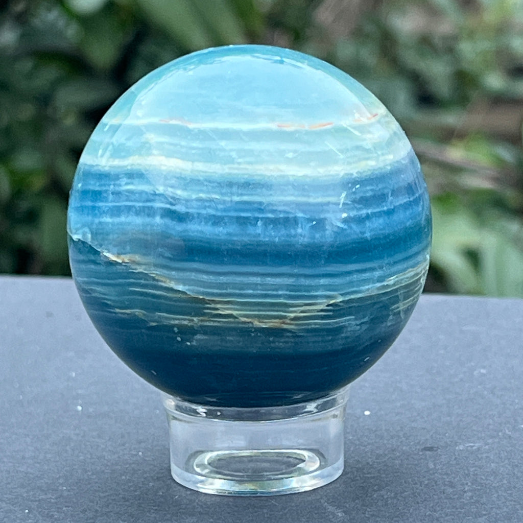 Sfera onix albastru model 5, pietre semipretioase - druzy.ro 5 