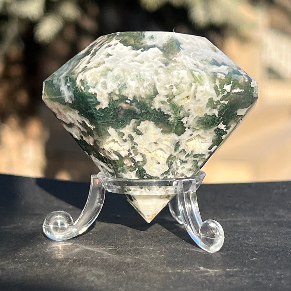 Agat muschi / moss diamant model 6, druzy.ro, cristale 10