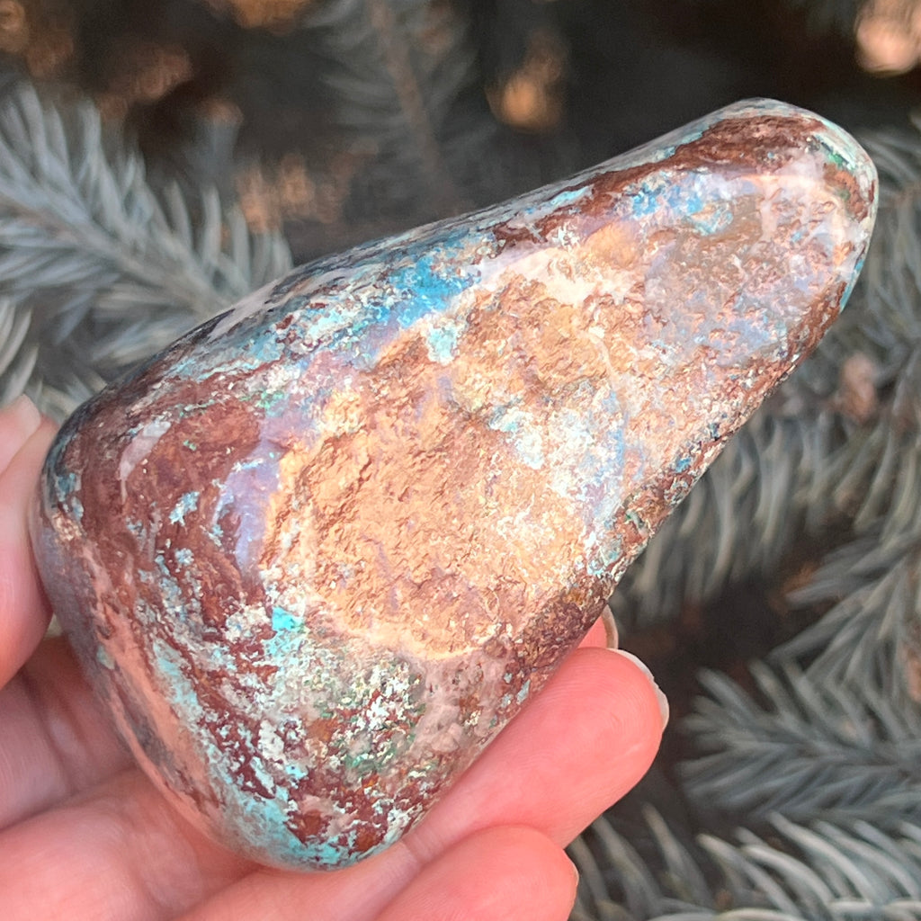 Shattuckite forma libera/palmstone m16, pietre semipretioase - druzy.ro 8 