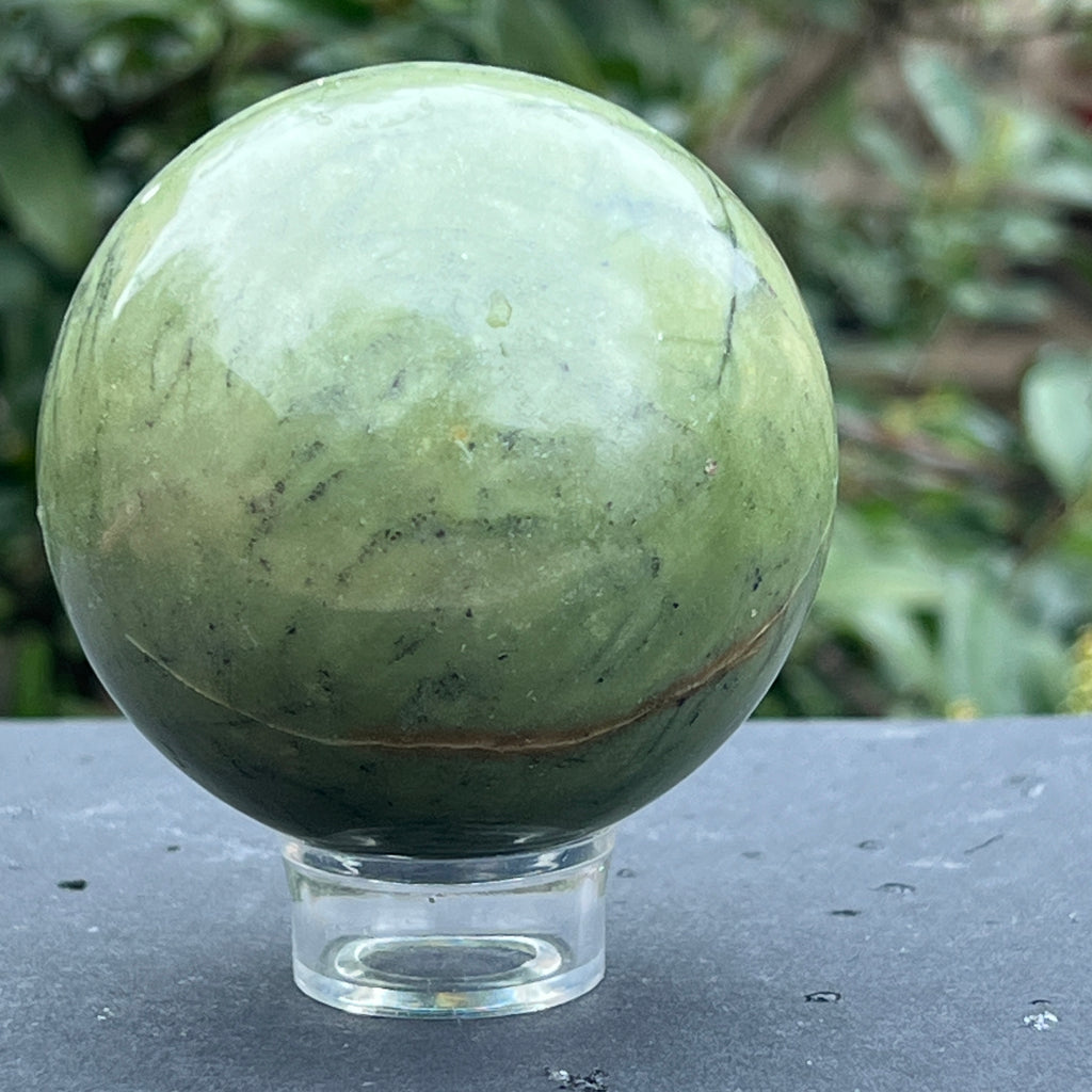 Sfera jad verde nefrit din Pakistan model 1, pietre semipretioase - druzy.ro 5 