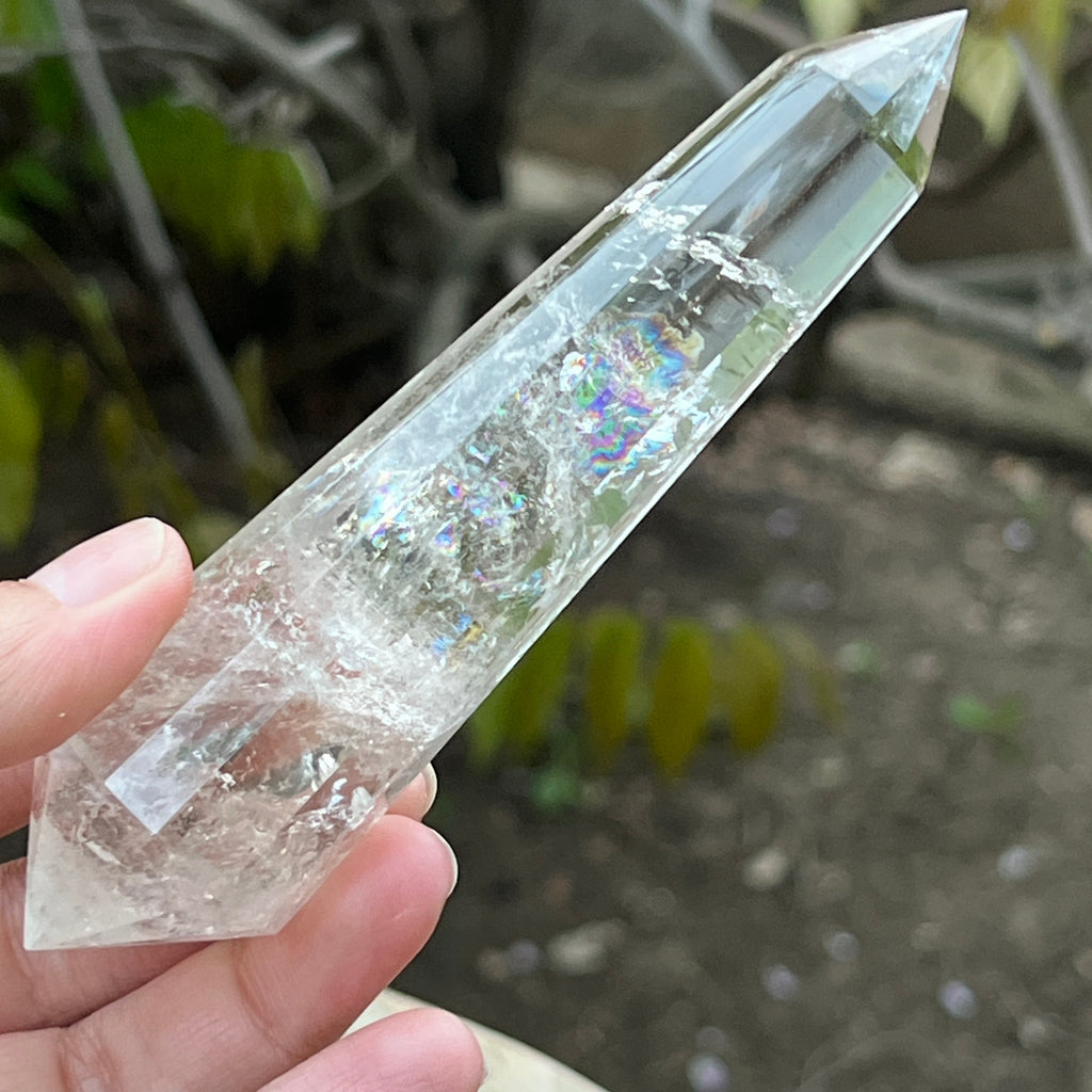 Bagheta cuart vogel, 12 fete, Brazilia model 16, pietre semipretioase - druzy.ro 5 
