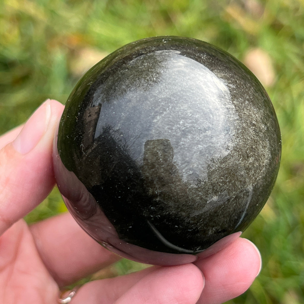 Sfera obsidian model 2, pietre semipretioase - druzy.ro 8 