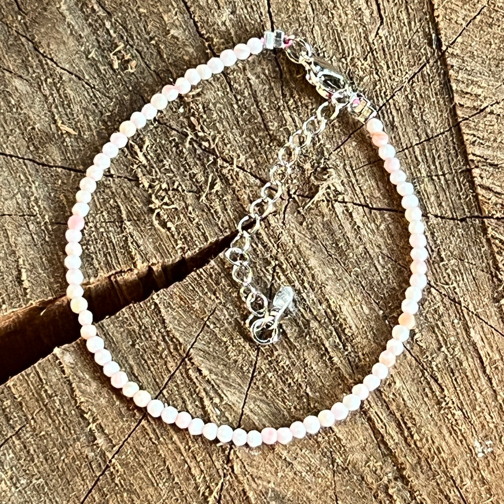 Bratara reglabila opal roz 2 mm, pietre semipretioase - druzy.ro 4 