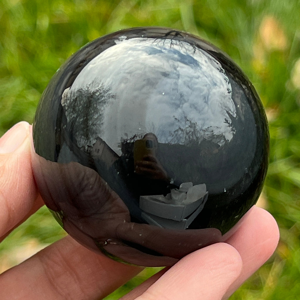 Sfera obsidian model 3, pietre semipretioase - druzy.ro 3 