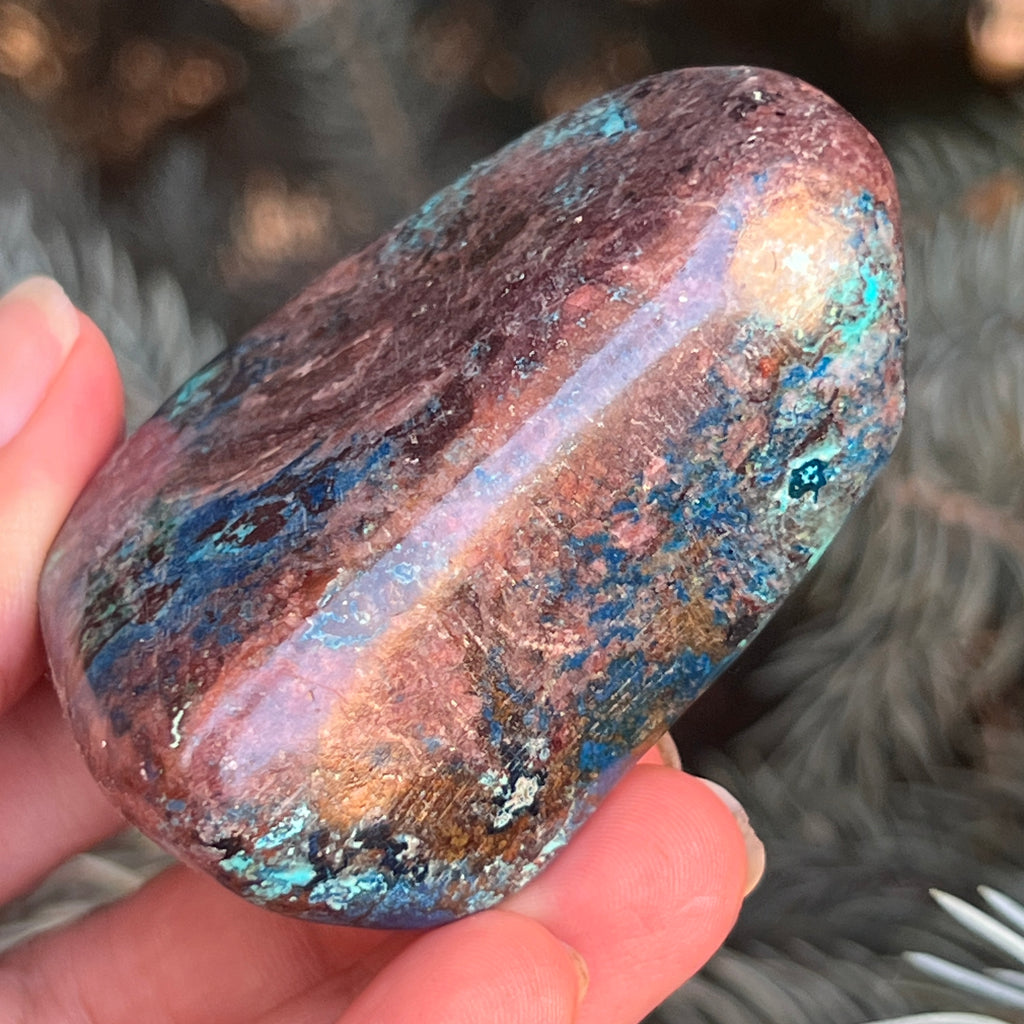 Forma libera/palmstone Shattuckite m1, pietre semipretioase - druzy.ro 6 