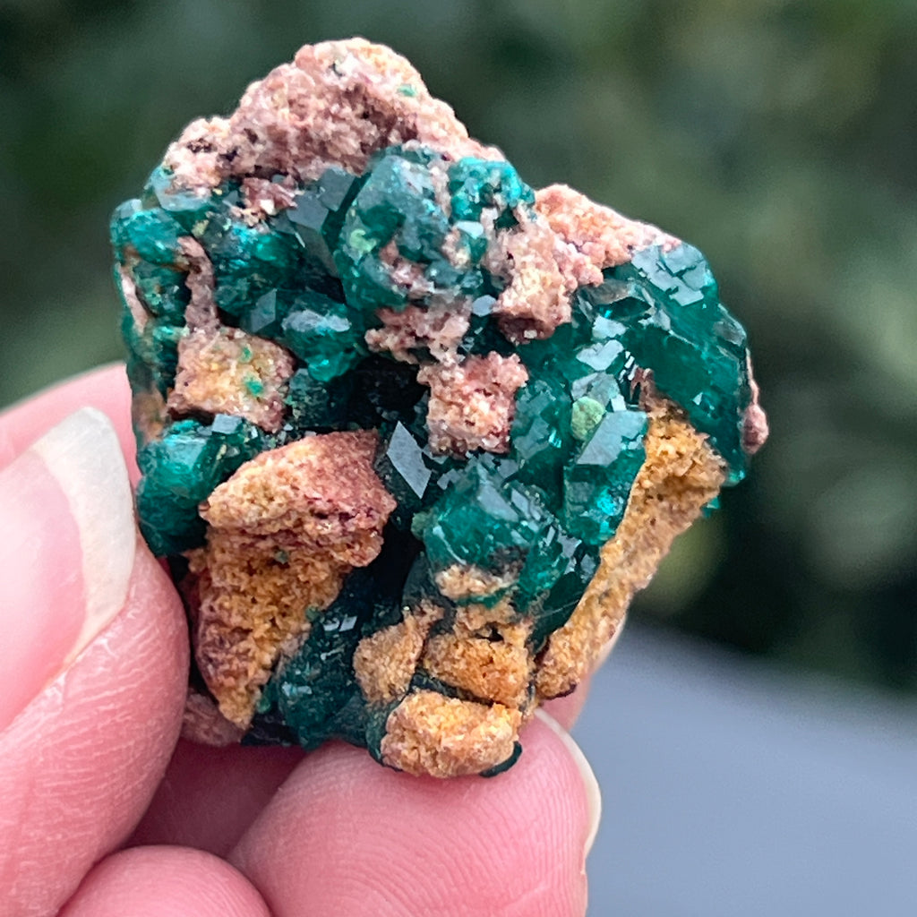 Dioptaz cluster din Congo model 8, pietre semipretioase - druzy.ro 1 