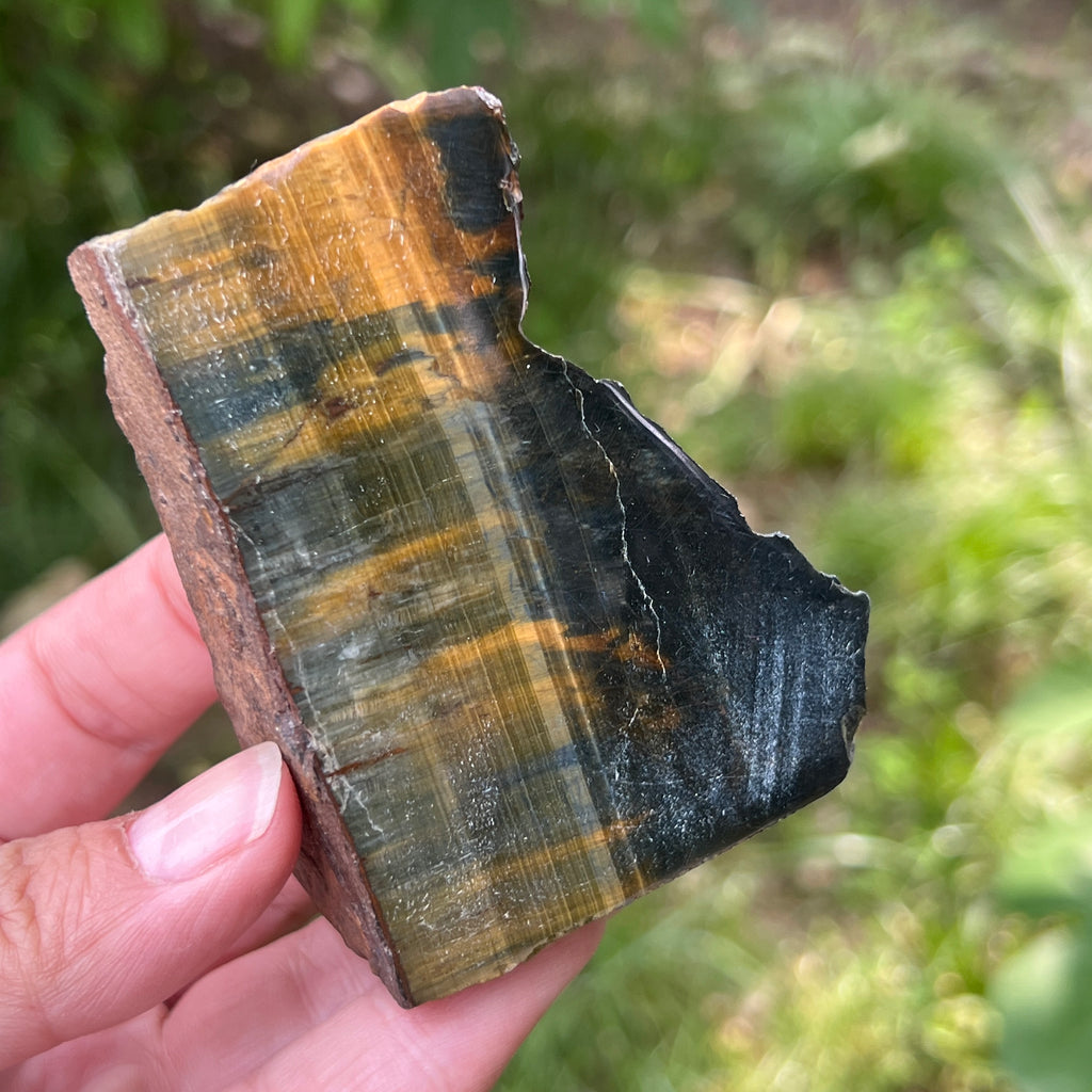 Piatra bruta ochi de tigru albastru (ochi de soim) model 2, pietre semipretioase - druzy.ro 3 