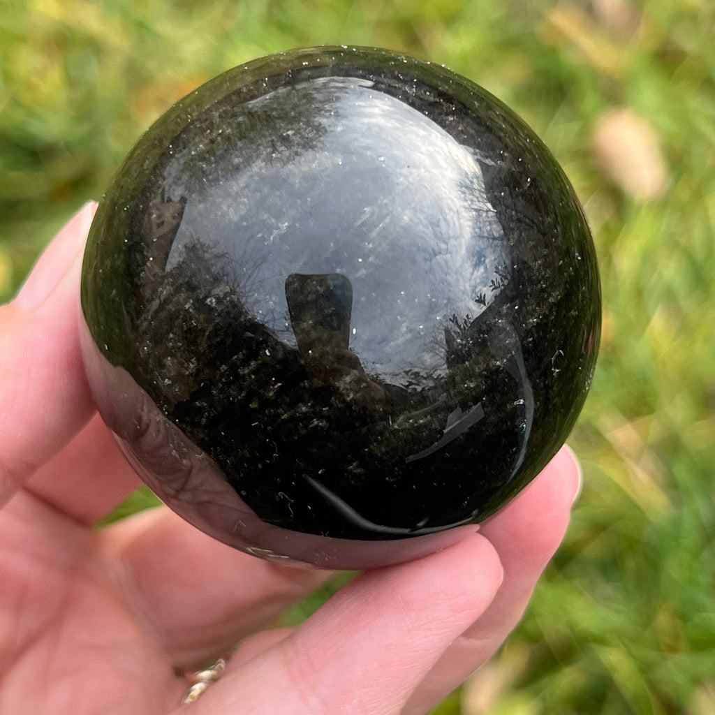 Sfera obsidian model 2, pietre semipretioase - druzy.ro 2 