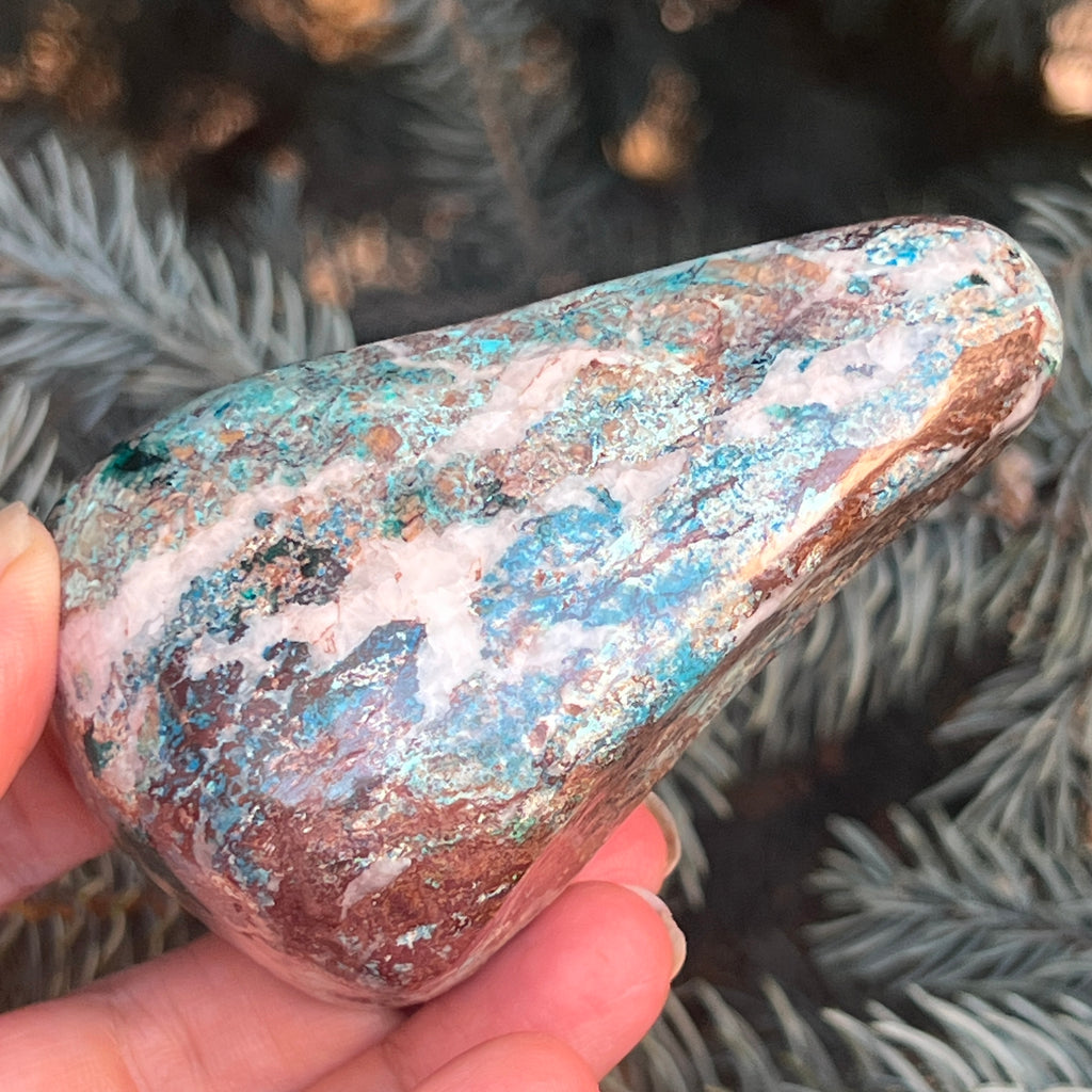 Shattuckite forma libera/palmstone m16, pietre semipretioase - druzy.ro 12 