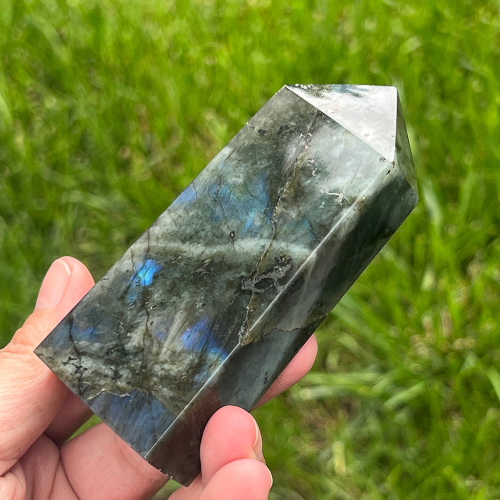 Obelisc labradorit m3, pietre semipretioase - druzy.ro 4 