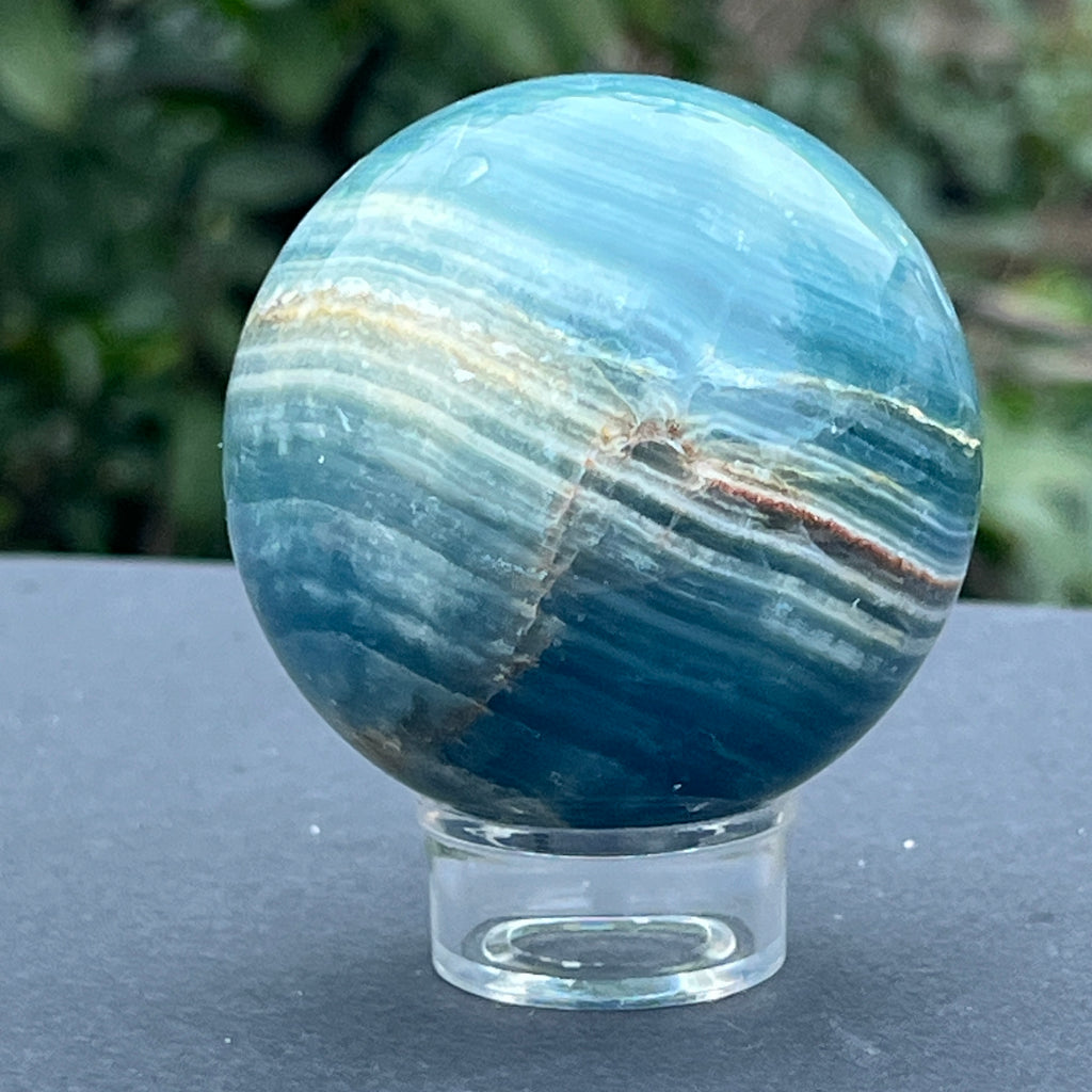 Sfera onix albastru model 7, pietre semipretioase - druzy.ro 6 