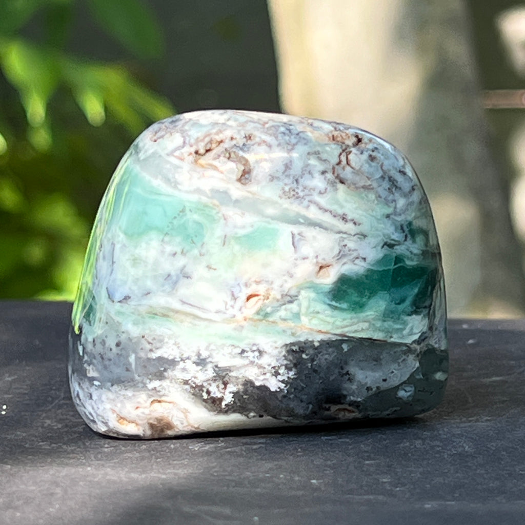 Calcedonie cu crom albastru-verzuie din Zimbabwe -forma libera| Model 10, pietre semipretioase - druzy.ro 3 