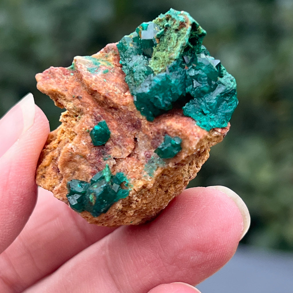 Dioptaz cluster din Congo model 25, pietre semipretioase - druzy.ro 8 