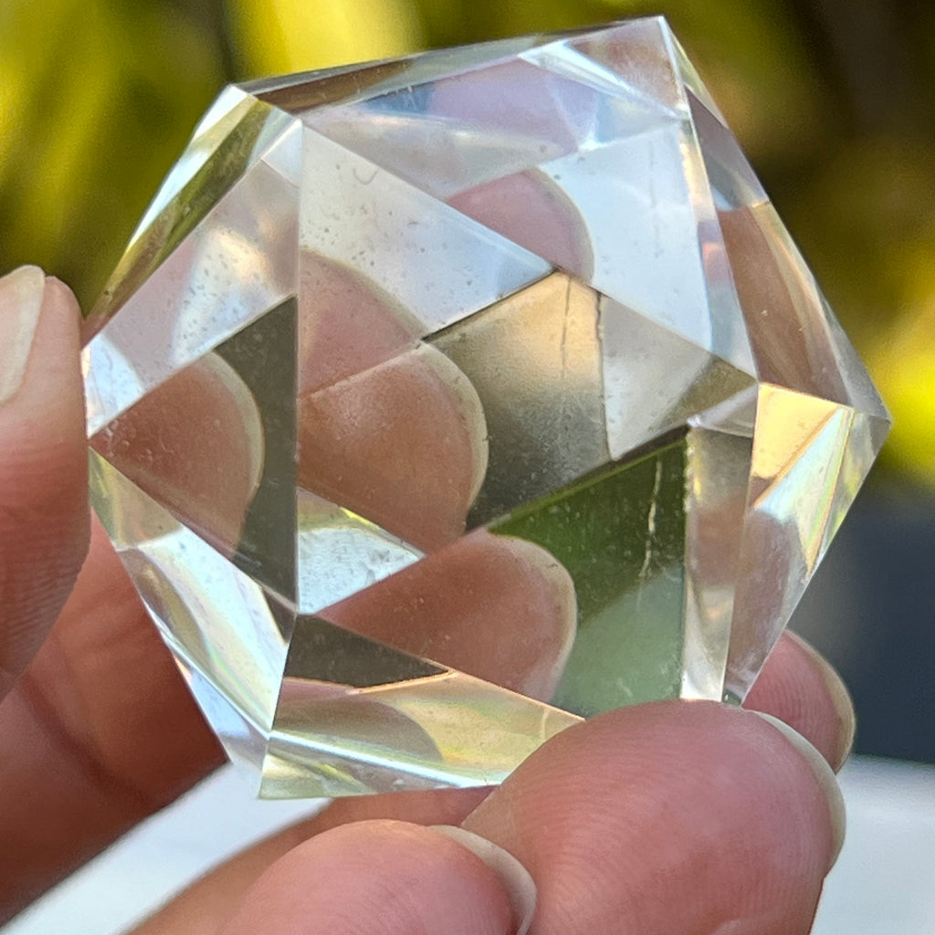 Icosaedru cuart incolor / cristal de stanca m11, pietre semipretioase - druzy.ro 2 