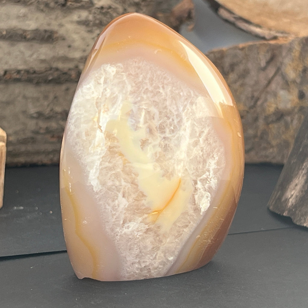 Agat coral floare din Madagascar model 13, pietre semipretioase - druzy.ro 4 