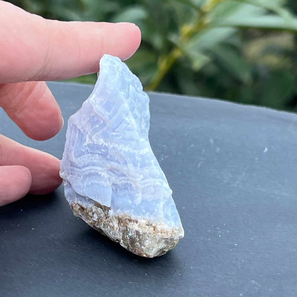 Calcedonie albastra / blue lace/ agat albastru piatra bruta m9, pietre semipretioase - druzy.ro 4 