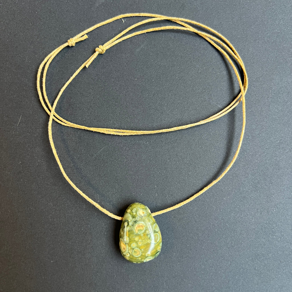 Colier pandantiv riolit DROP, pietre semipretioase - druzy.ro 5 