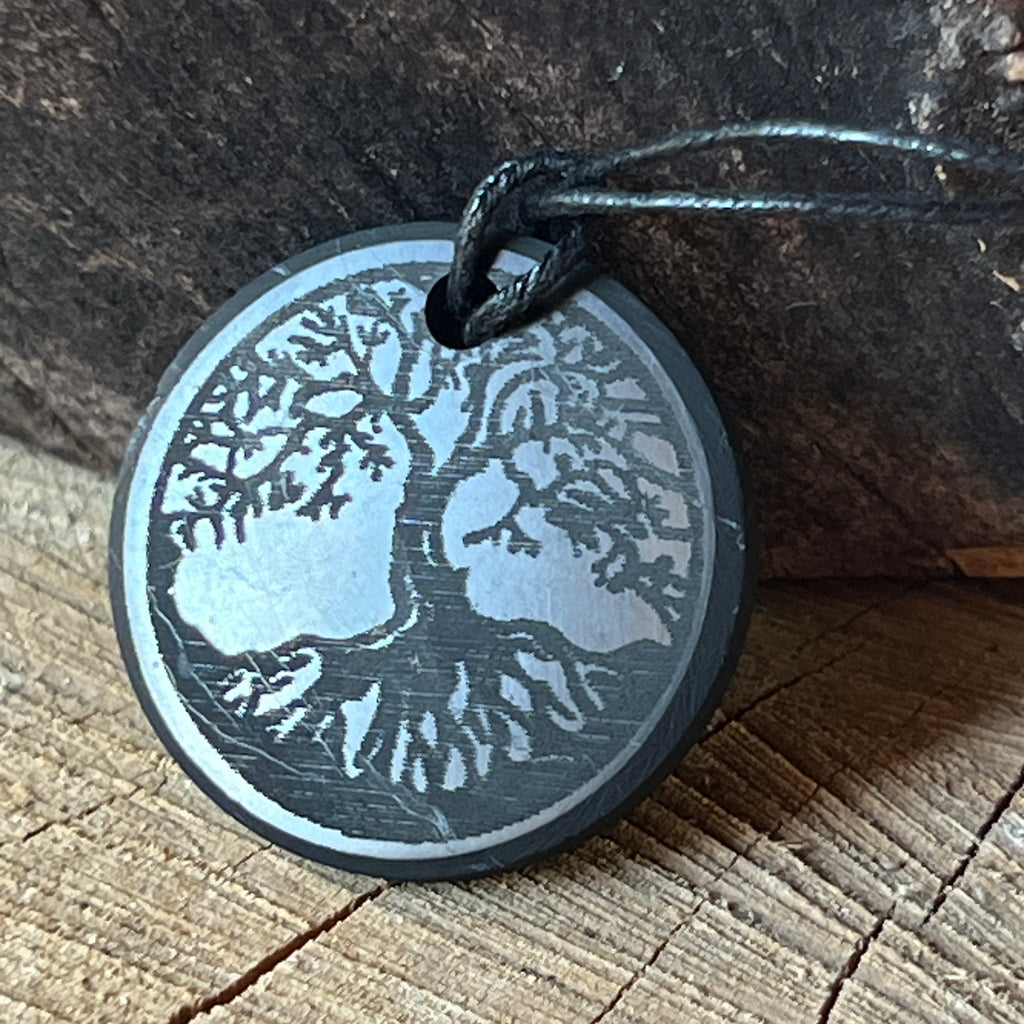 Pandantiv shungit Tree of Life 3 cm, pietre semipretioase - druzy.ro 2 