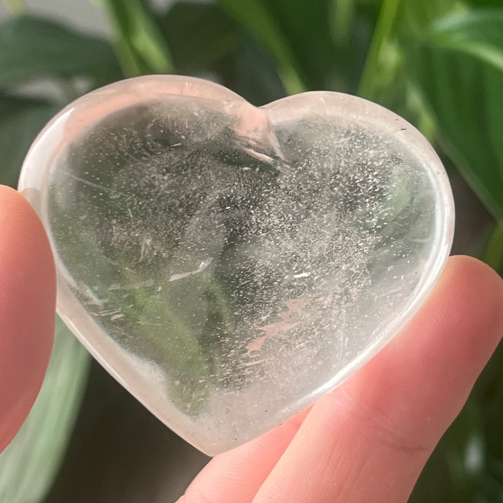 Inima cristal de stanca/cuart incolor m7, pietre semipretioase - druzy.ro 2 