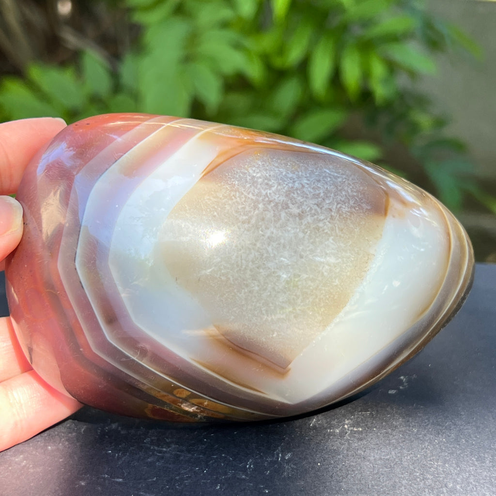 Nodul agat de Botswana, agat river, unicat | Model XL2, pietre semipretioase - druzy.ro 2 