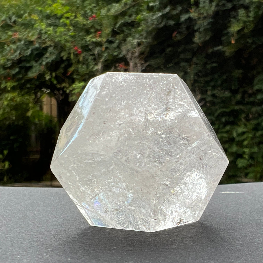 Dodecaedru cuart incolor/cristal de stanca curcubeu 4 cm m3, druzy.ro, cristale 3