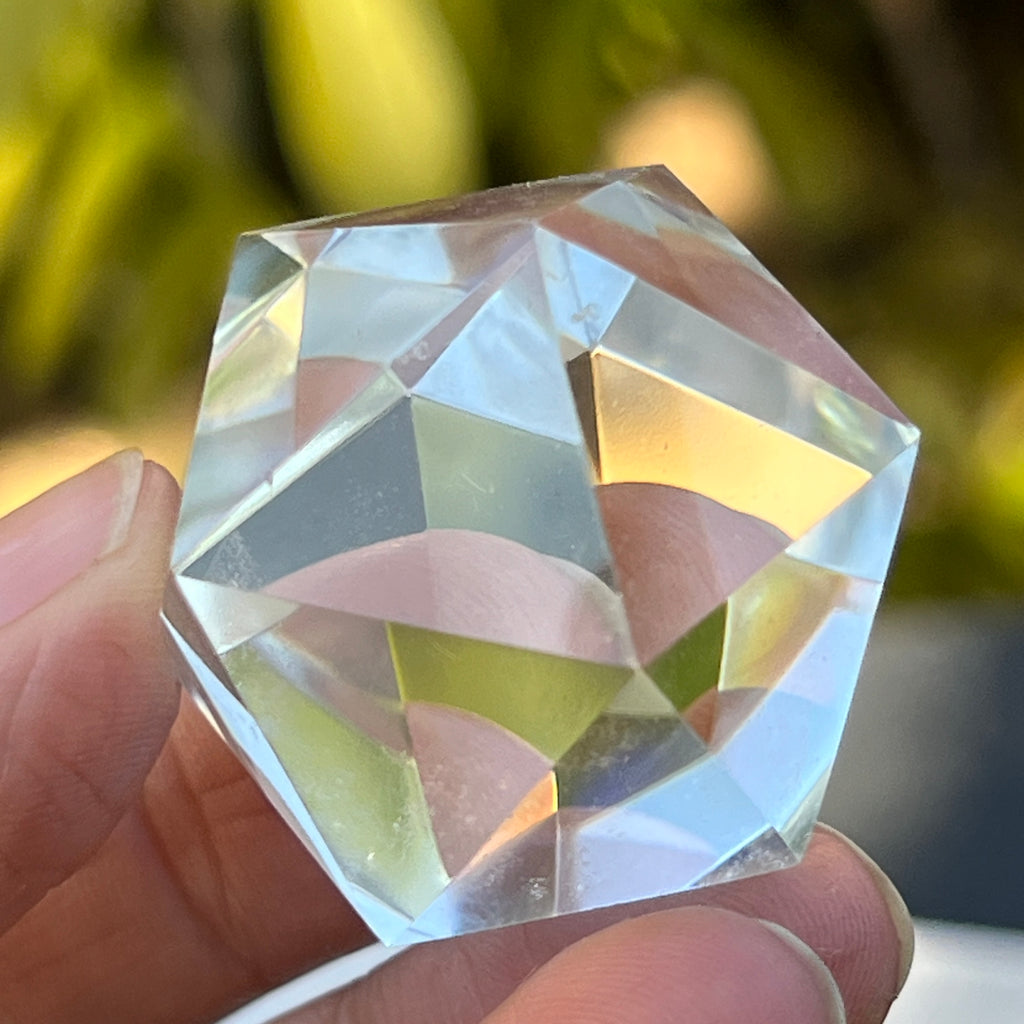 Icosaedru cuart incolor / cristal de stanca m16, pietre semipretioase - druzy.ro 3 