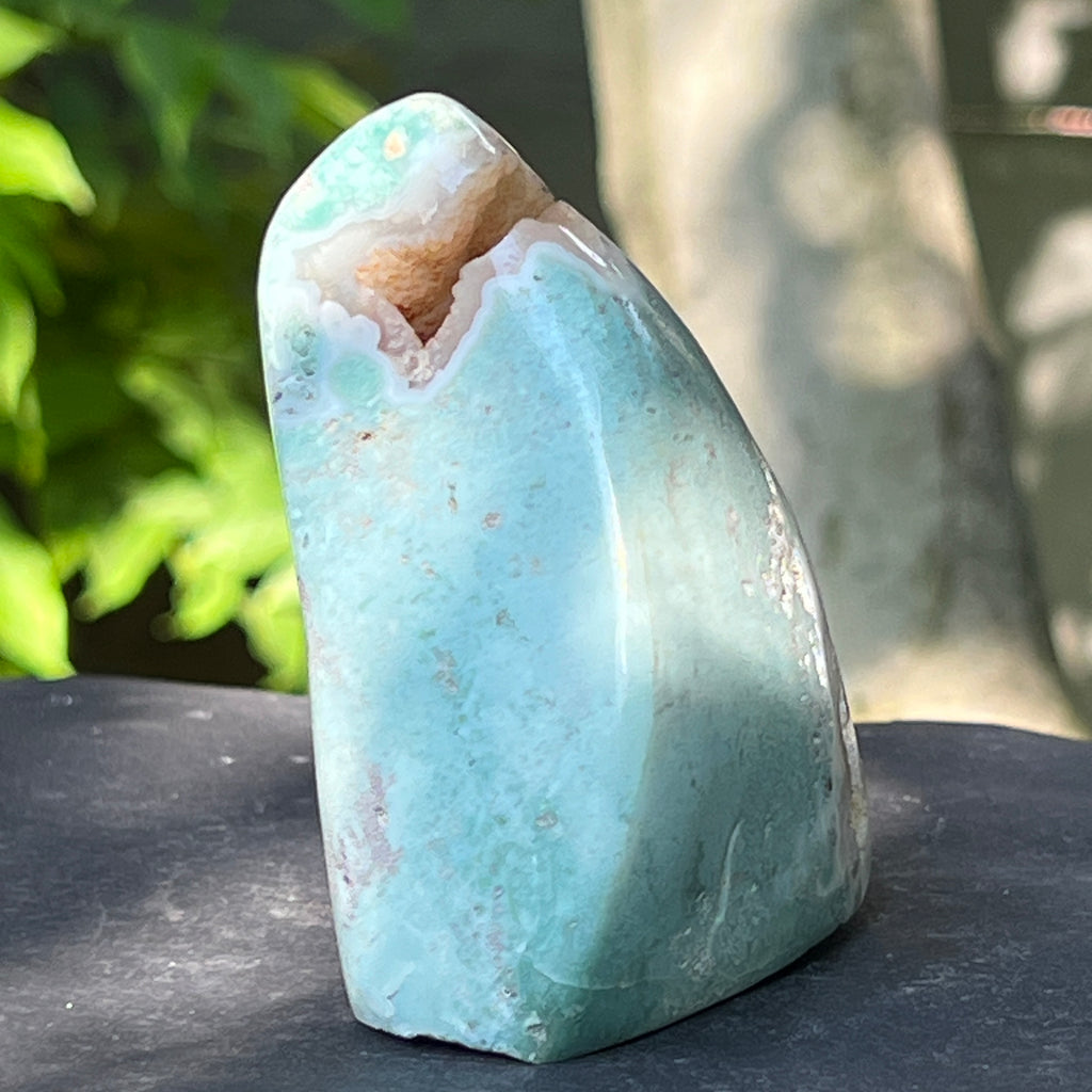 Calcedonie cu crom albastru-verzuie din Zimbabwe -forma libera| Model 4, pietre semipretioase - druzy.ro 2 