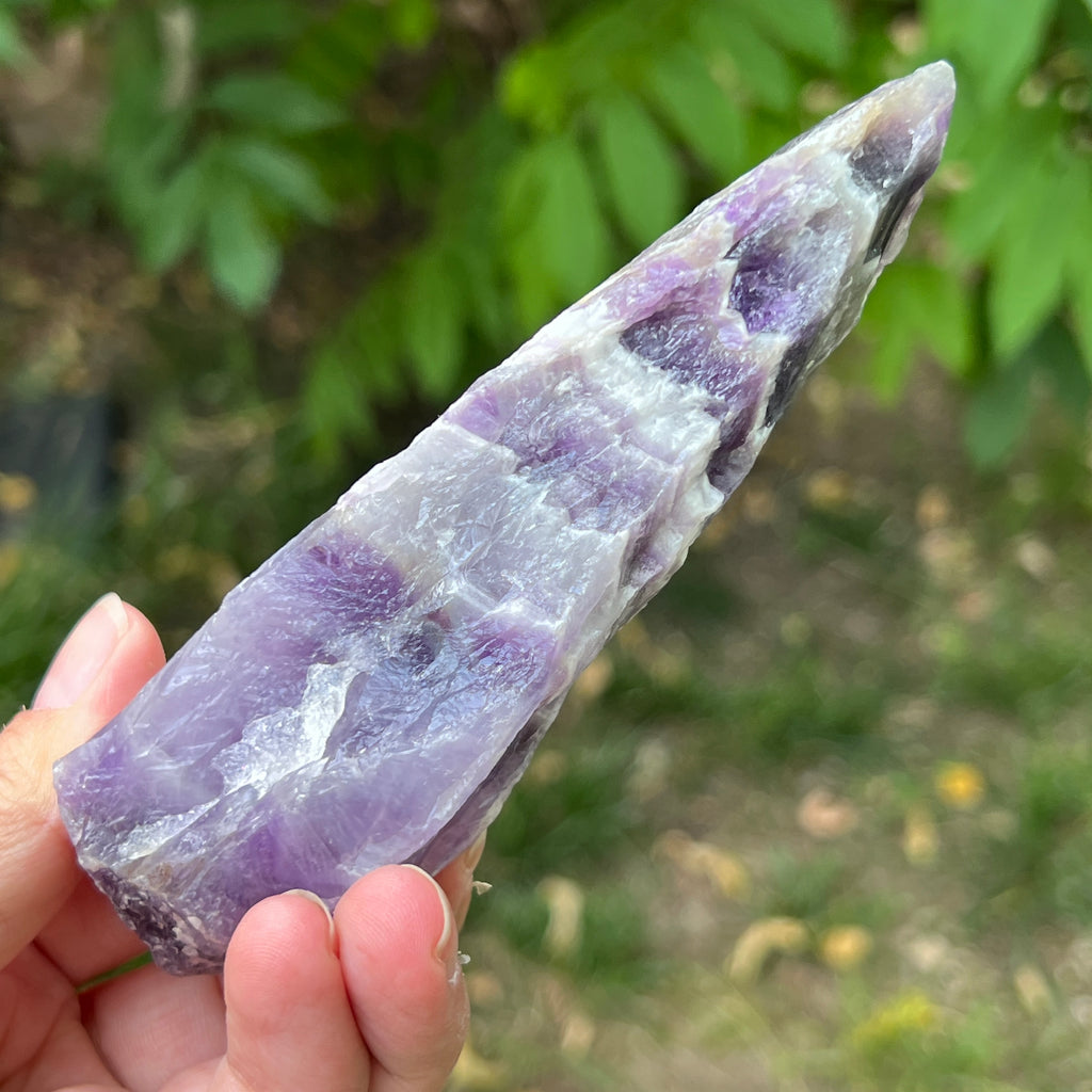 Ametist chevron piatra bruta/ varf m2, pietre semipretioase - druzy.ro 2 