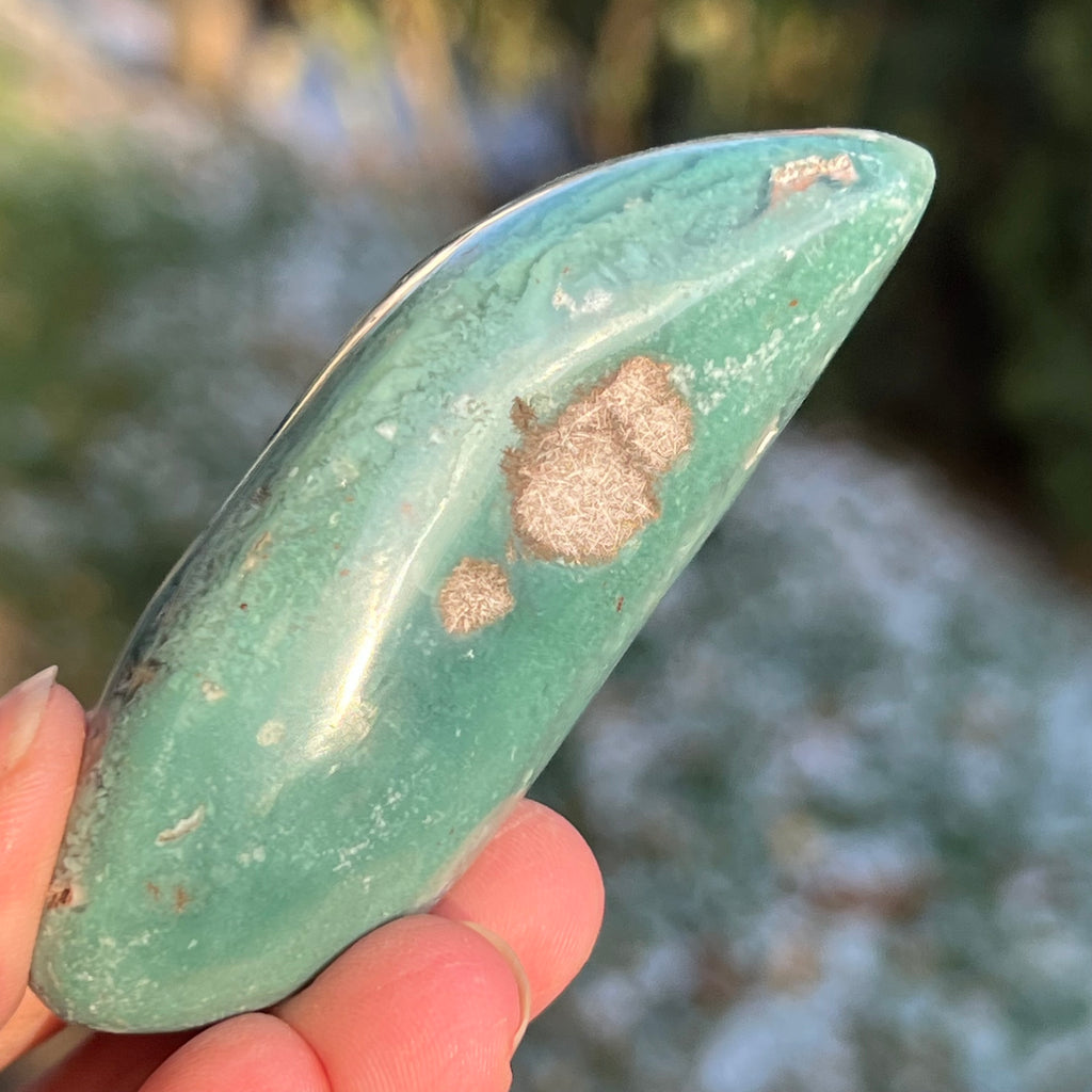 Crisopraz smarald palmstone model 8 din Zimbabwe, druzy.ro, cristale 4