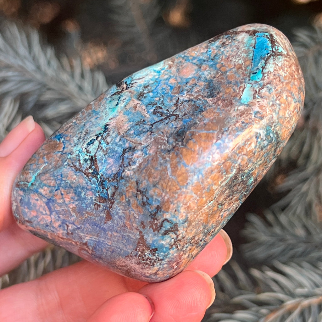 Shattuckite forma libera/palmstone m15, pietre semipretioase - druzy.ro 10 