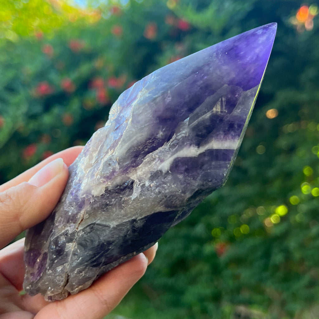 Varf ametist chevron model L8, pietre semipretioase - druzy.ro 5 