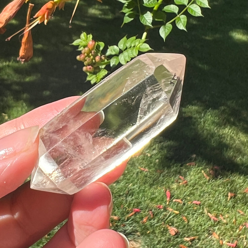 Dublu varf cristal de stanca/cuart incolor model mini4, druzy.ro, cristale 2