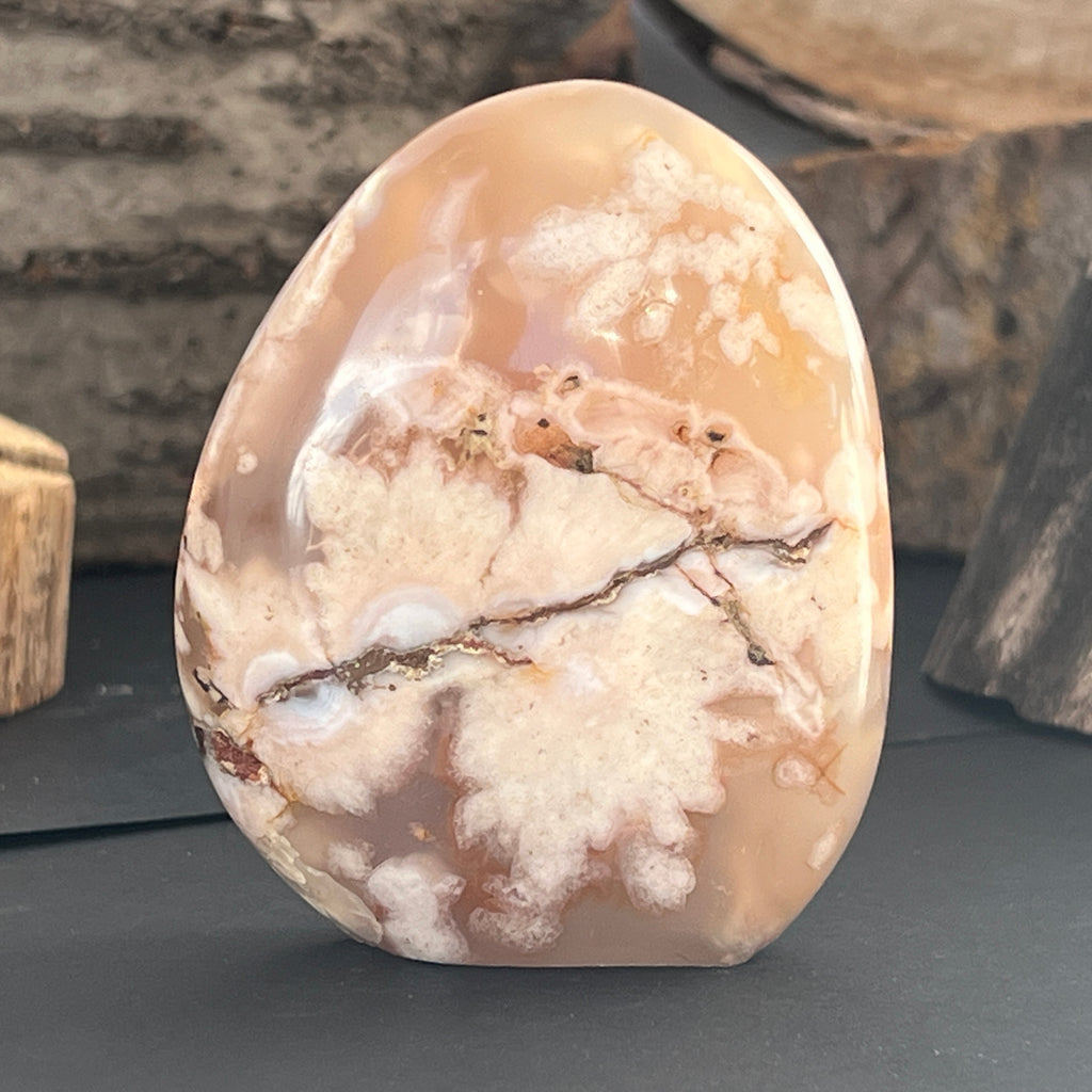 Agat coral floare din Madagascar model 10, pietre semipretioase - druzy.ro 2 