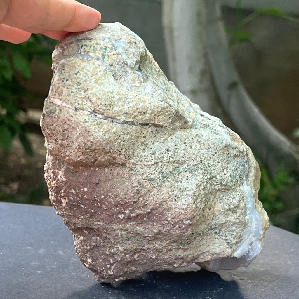 Calcedonie albastra /blue lace/ agat albastru piatra bruta m22, pietre semipretioase - druzy.ro 8 