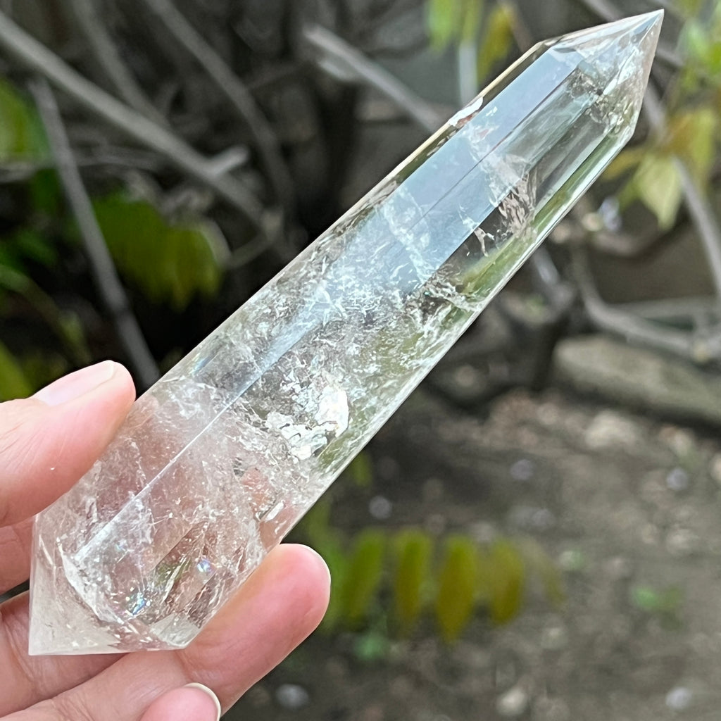 Bagheta cuart vogel, 12 fete, Brazilia model 16, pietre semipretioase - druzy.ro 2 