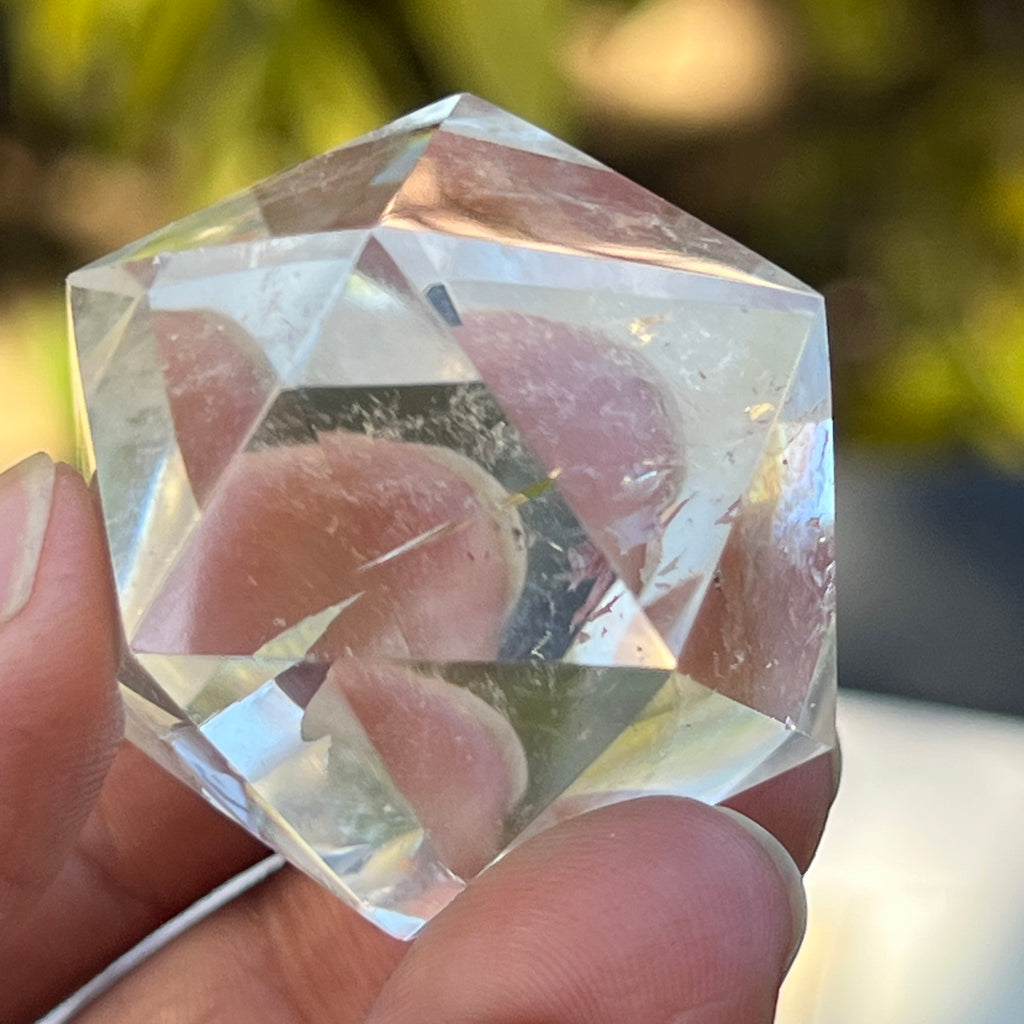 Icosaedru cuart incolor / cristal de stanca m4, pietre semipretioase - druzy.ro 3 